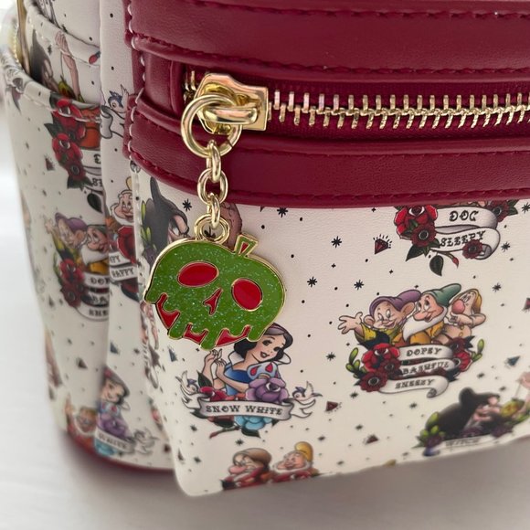 Loungefly Disney Snow White and the Seven Dwarfs Tattoo Mini Backpack New